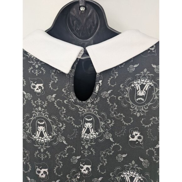 Emily Strange Gothic Lace Up Mini Dress Women Size 1X Plus Y2K Anime Whimsigoth - Picture 11 of 12